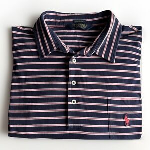 Polo Golf Ralph Lauren Polo XL Navy Red Striped Stretch